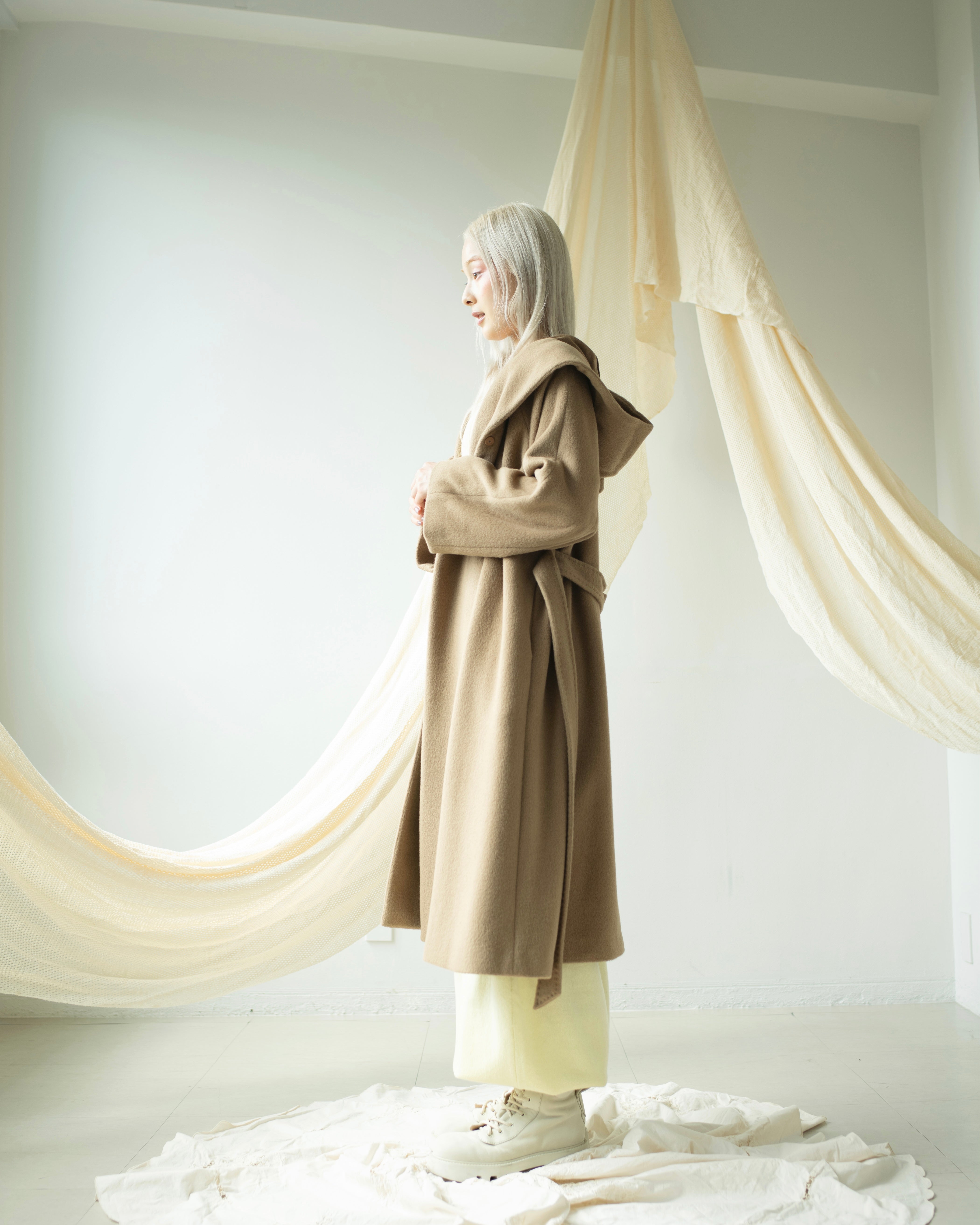 ANGORA WOOL NEST COAT