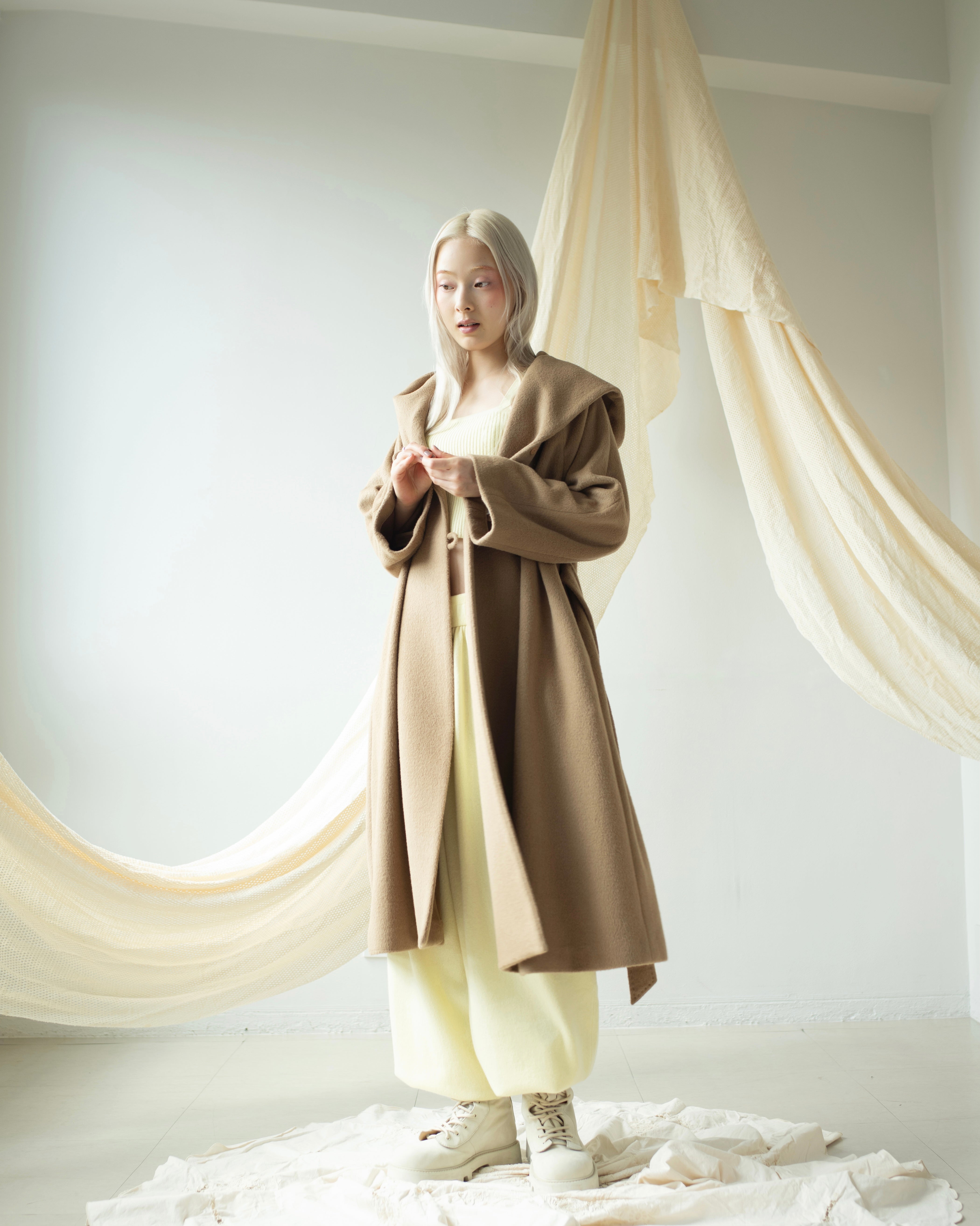 ANGORA WOOL NEST COAT