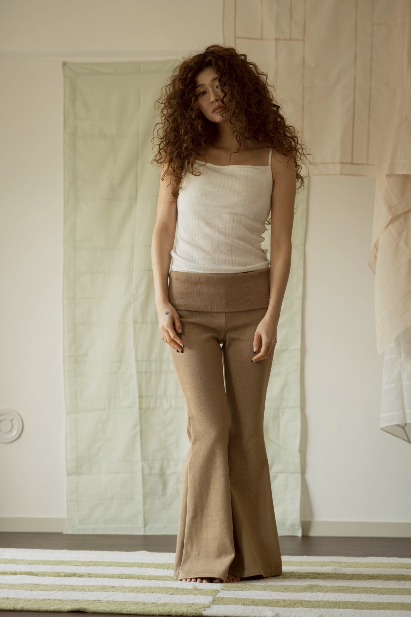 STRETCH HIGH-WAIST FLARE PANTS