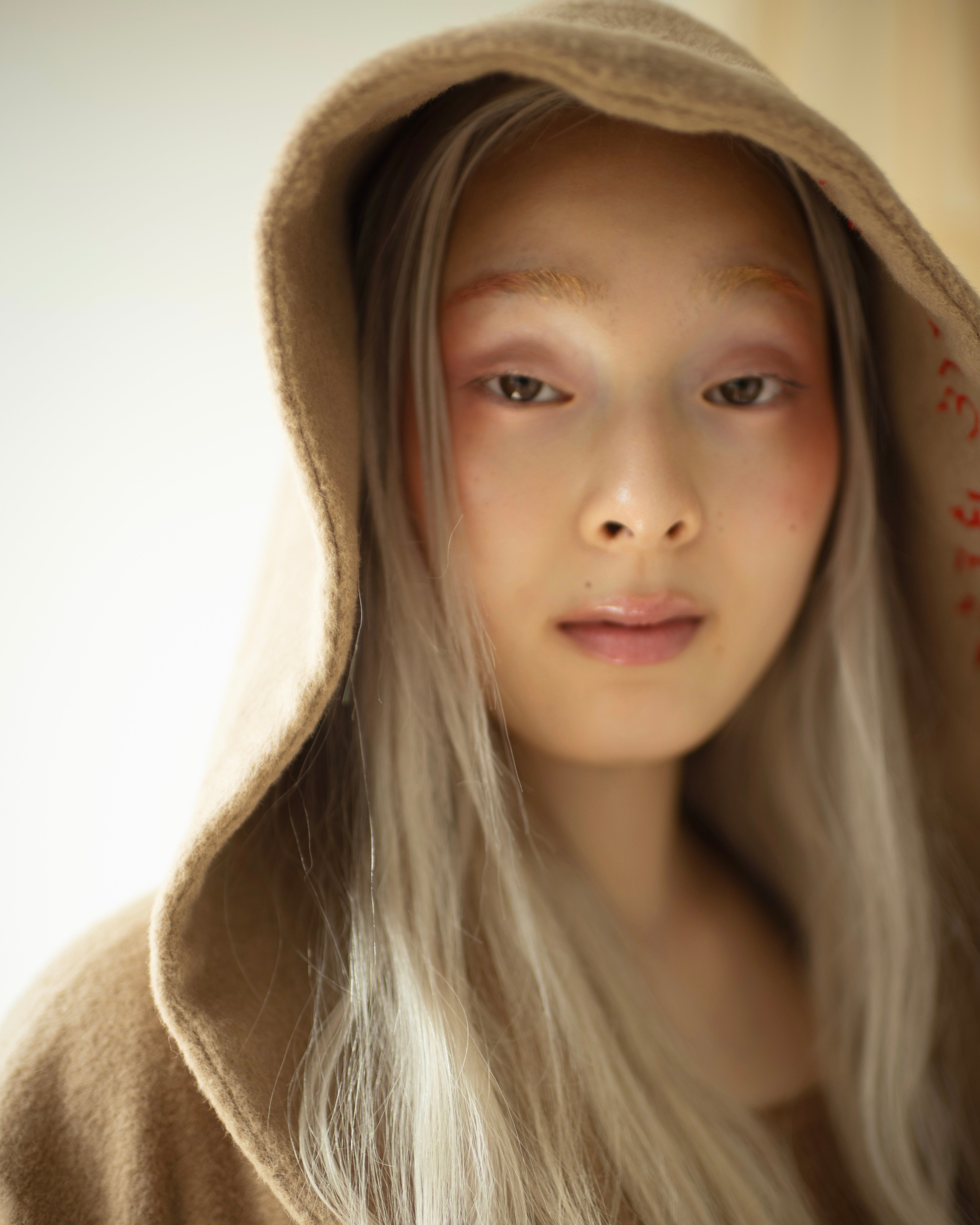 EMBROIDERY ANGORA WOOL NEST COAT