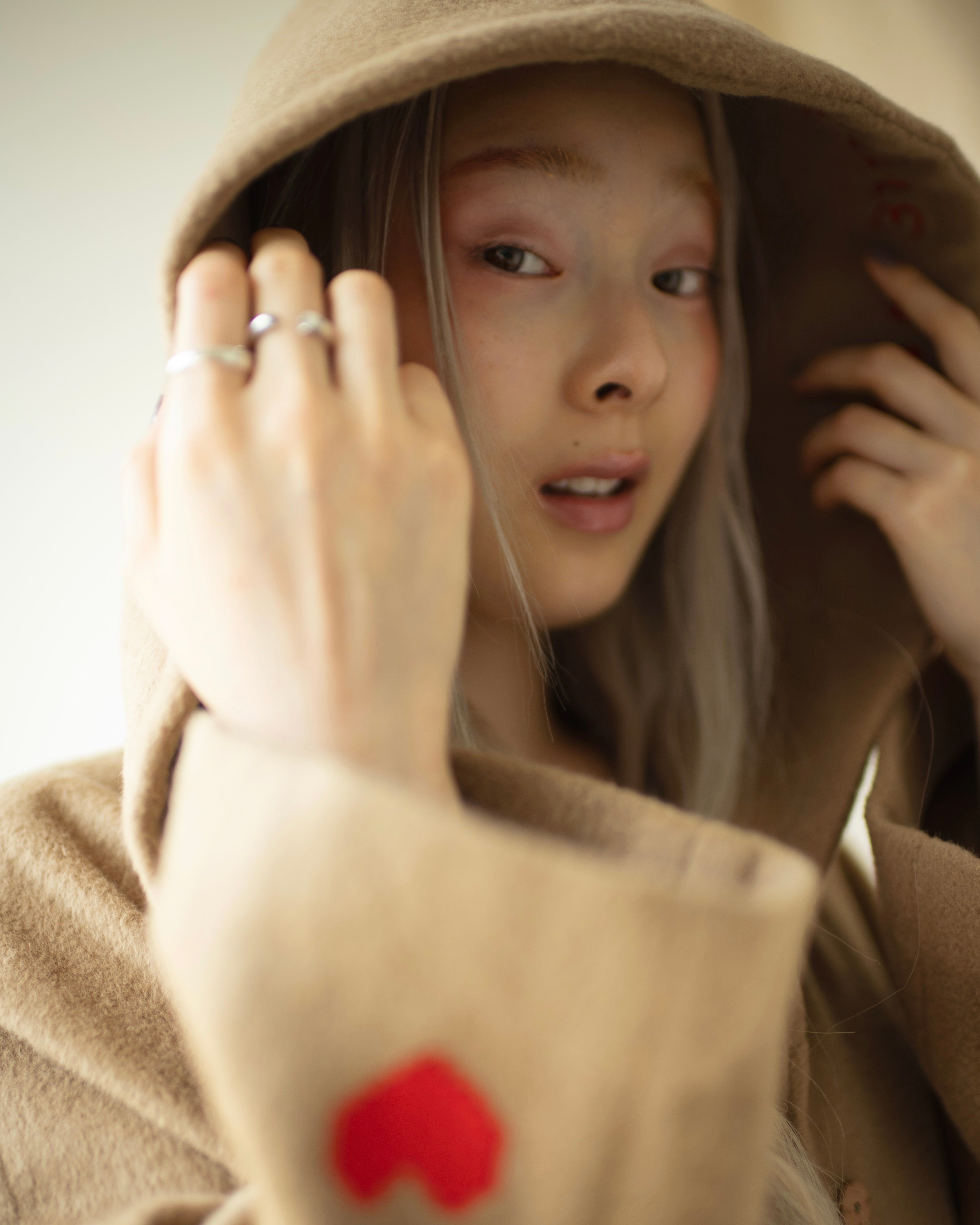 EMBROIDERY ANGORA WOOL NEST COAT