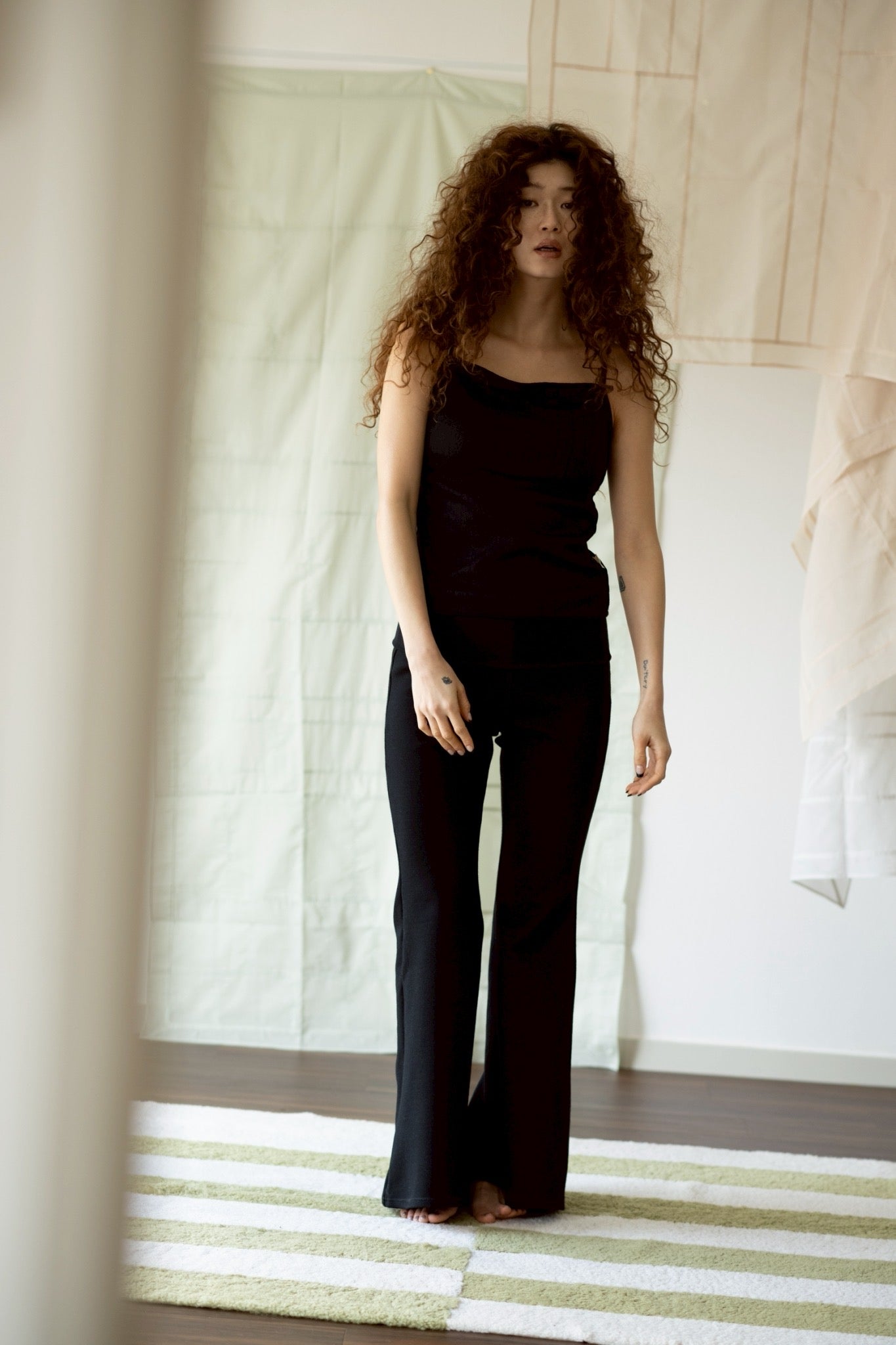 STRETCH HIGH-WAIST FLARE PANTS