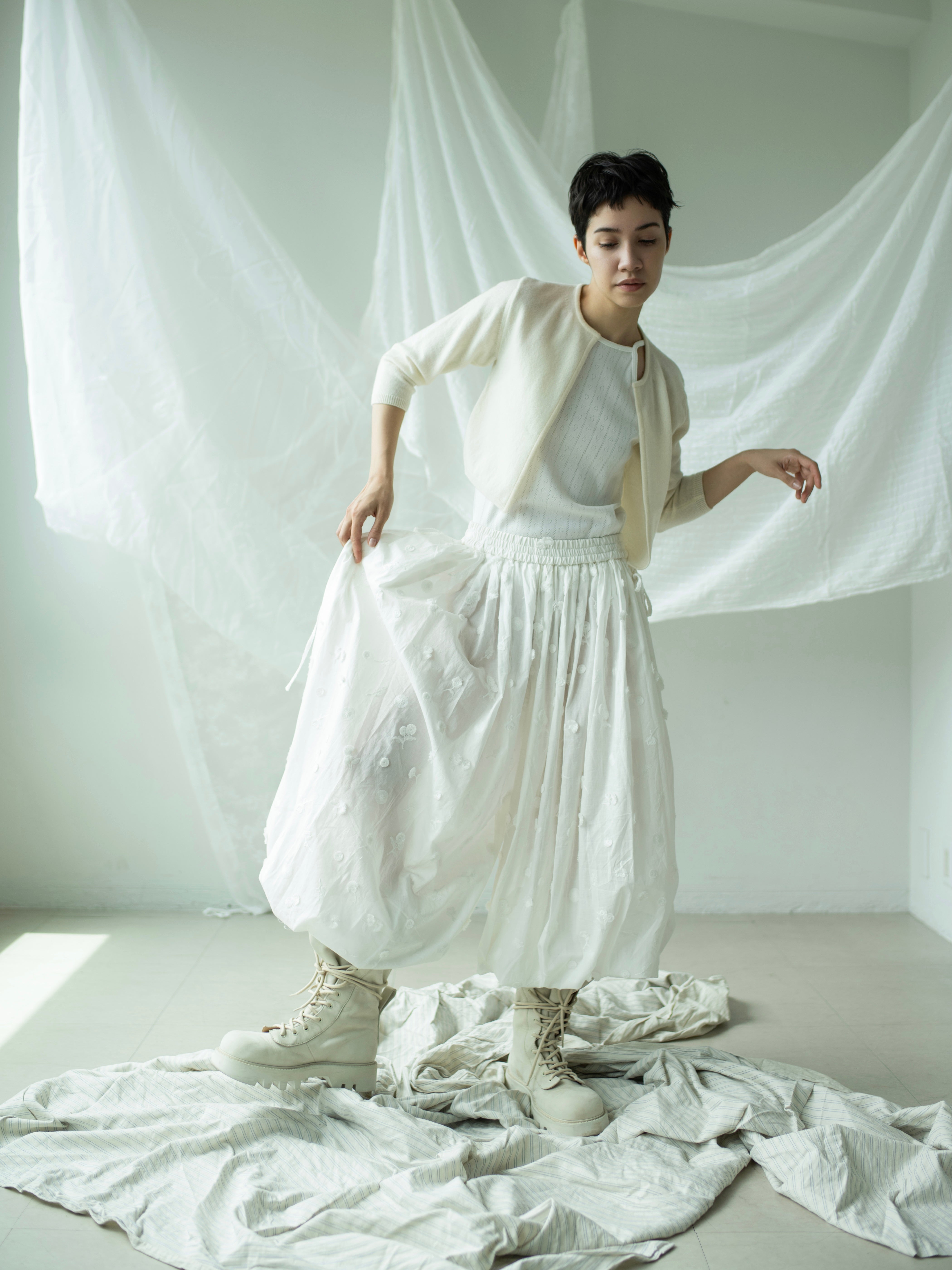 COTTON LACE PANTS