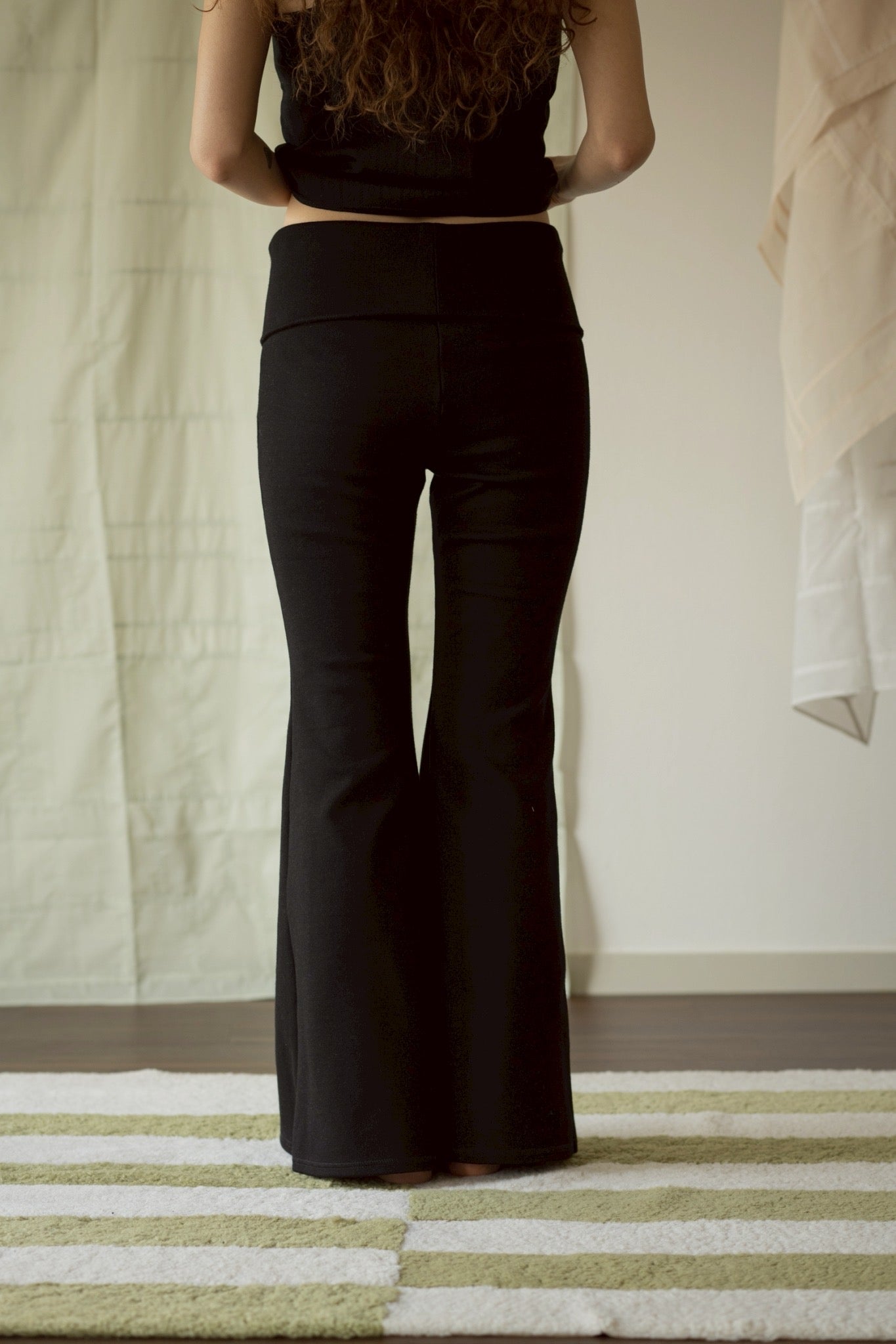 STRETCH HIGH-WAIST FLARE PANTS