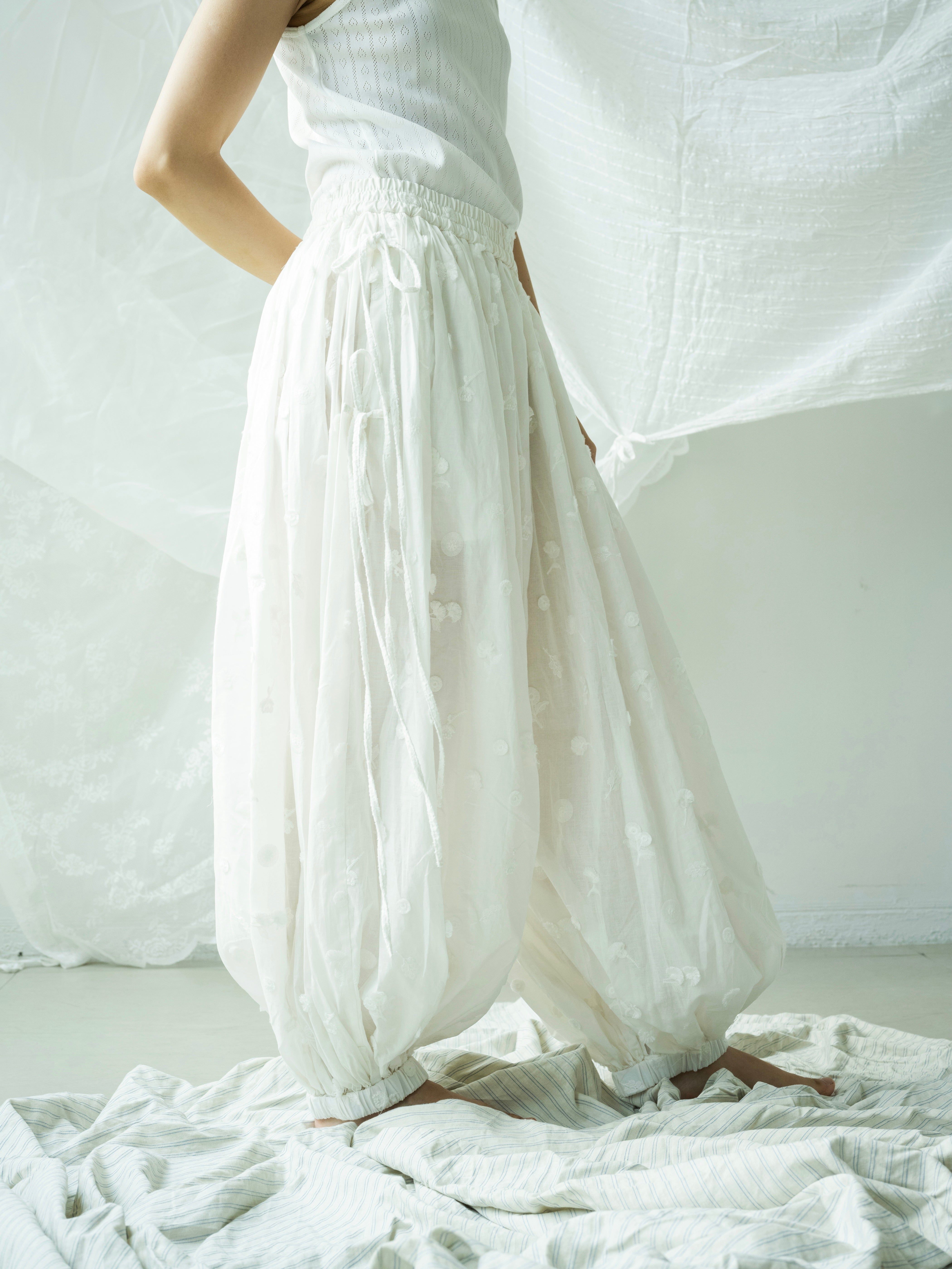 COTTON LACE PANTS