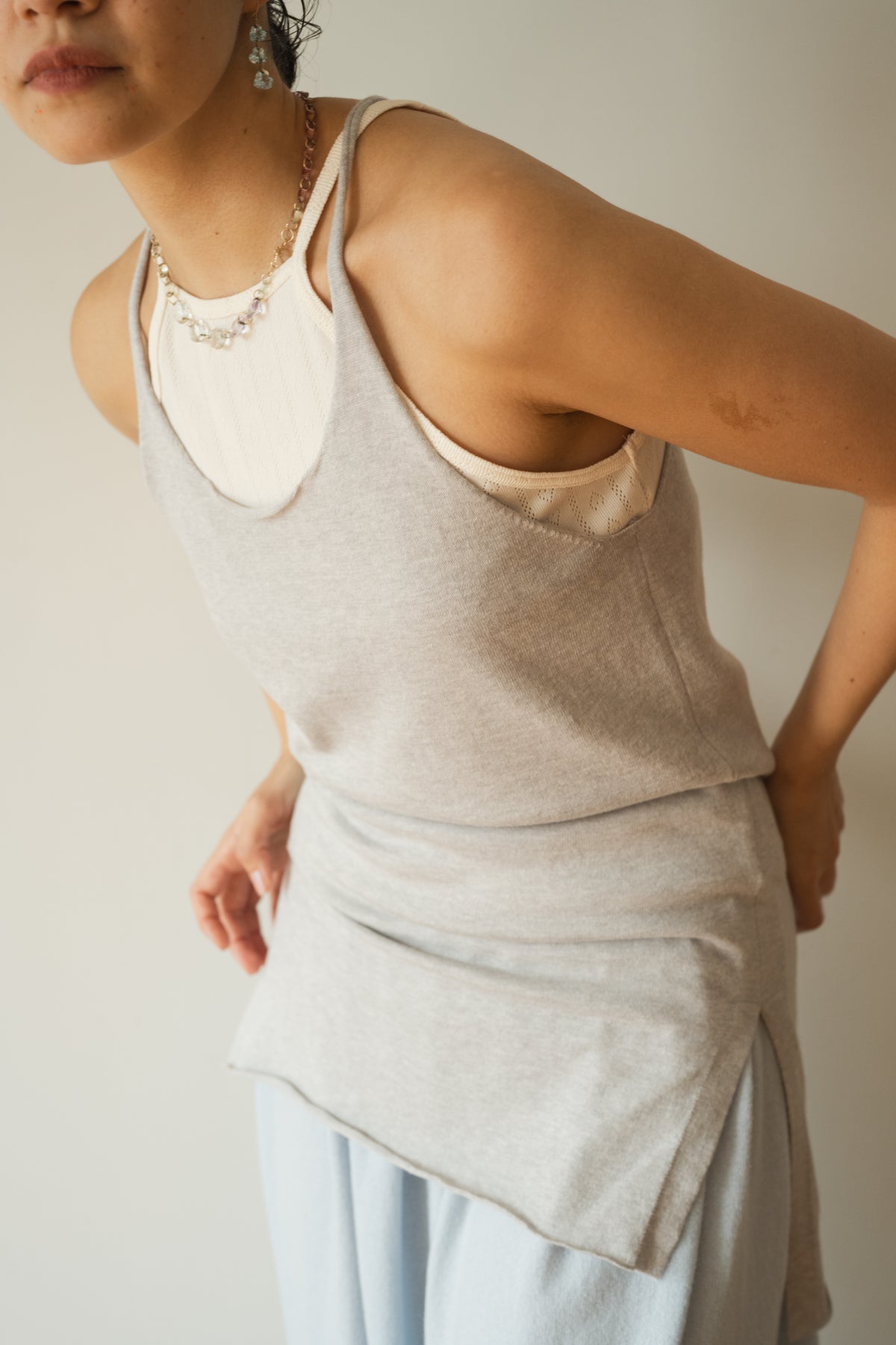 COTTON CASHMERE CAMISOLE